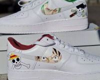 trendy nike air force 1 anime custom sneakers