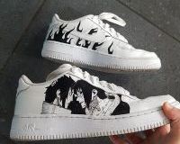 custom nike air force 1 sneakers with naruto-themed designs