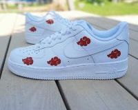 nike air force 1 sneakers with custom naruto designs