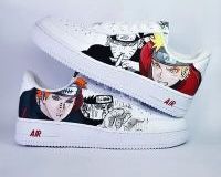 custom air force 1 sneakers with naruto symbols